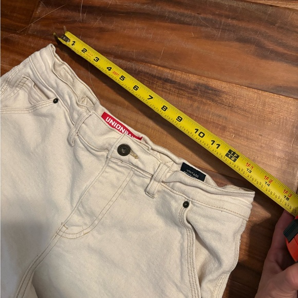 Y2K Vintage Unionbay Boyfriend Carpenter Shorts – Off White, Size 9 / 29W - Picture 5 of 6